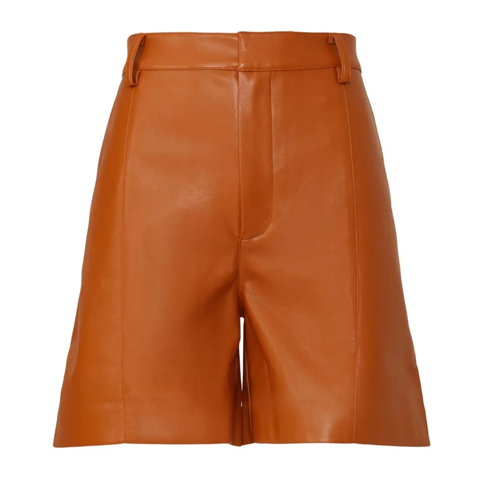 Women's Tan Leather Shorts Jason Wu